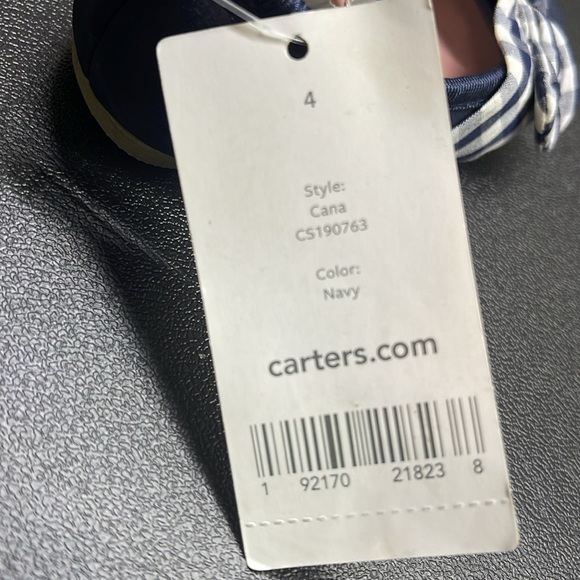 NWT Carter’s Navy Blue Gingham Mary Jane Flats Toddler Girl Size 4 - Picture 10 of 10